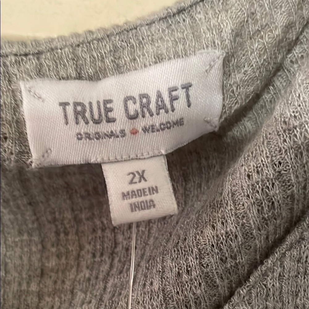 True Craft Gray Button-Up Top - Picture 2 of 4